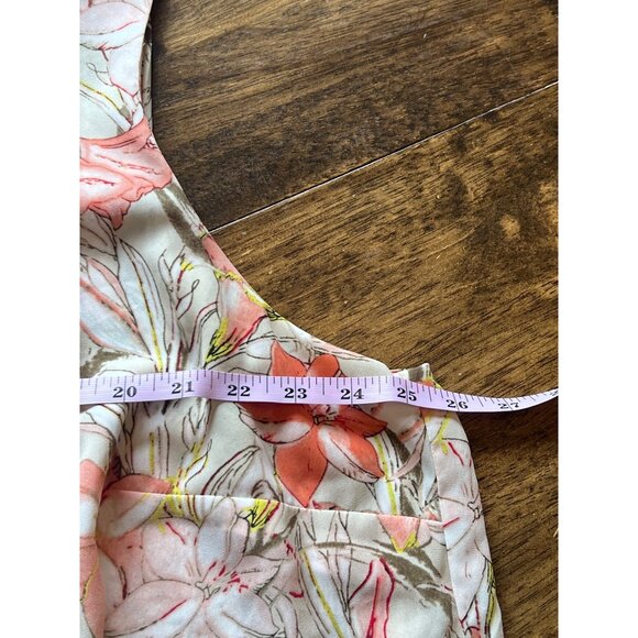 Lord & Taylor Context Pink Floral Sleeveless Round Neck Blouse Size 3X - Picture 7 of 8